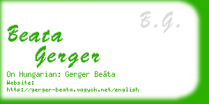 beata gerger business card